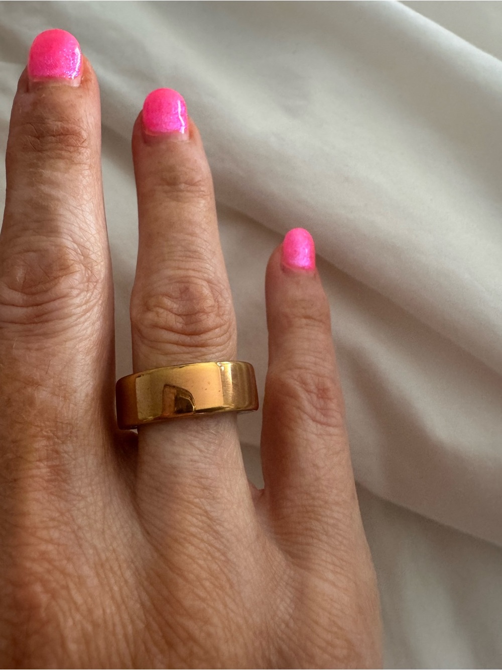 Oura Rose Gold Wide High-Shine Band Ring